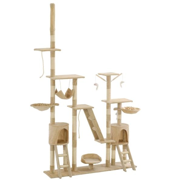 Arbre à chat XXL 230–250 cm, maisons et hamac