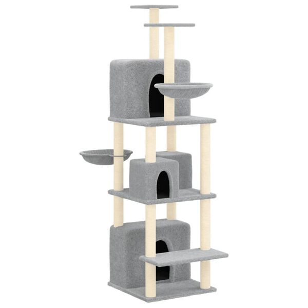 Grand arbre à chat 180 cm, 4 maisons, 2 hamacs