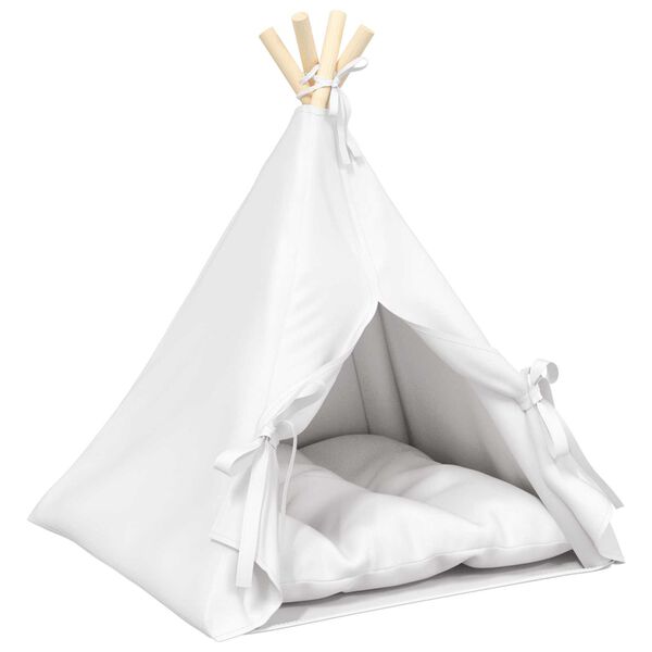 Tipi pour chat blanc avec coussin, tailles S à L