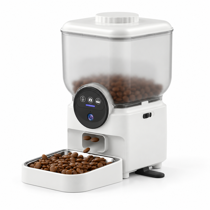 Distributeur de croquettes automatique pour chat 6,5 L avec caméra