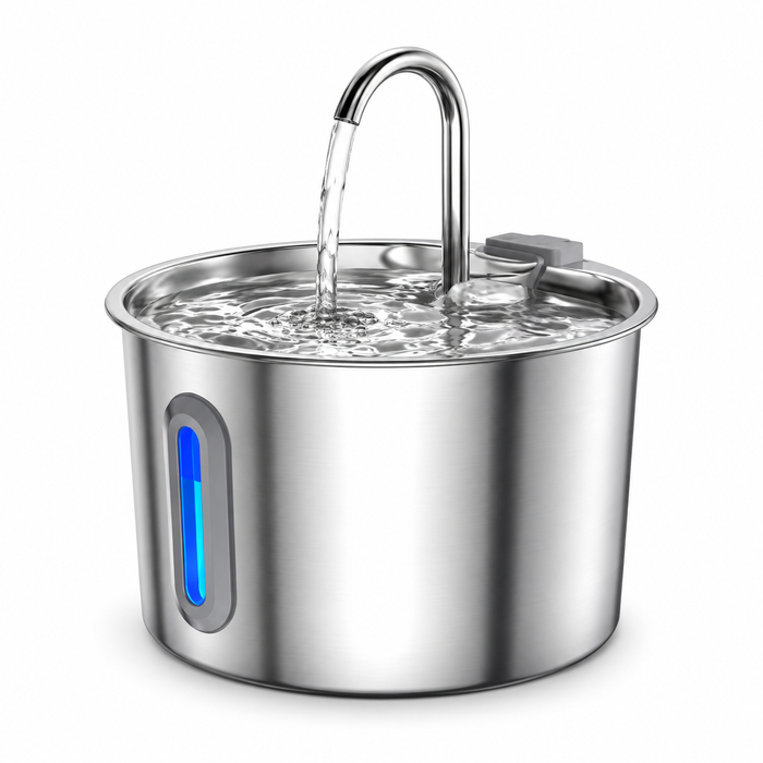 Fontaine à eau pour chat en inox 2,2 L