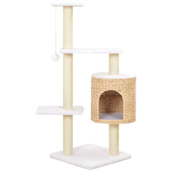 Arbre à chat en herbiers marins 107 cm avec niche et sisal